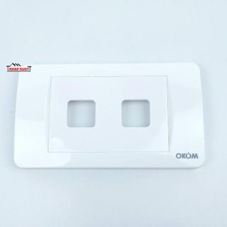 Mặt 1,2,3,4,5,6 Lỗ OKOM Sử Dụng Cho Hạt Công Tắc Vuông Nhỏ (có thể lắp vừa hạt công tắc vuông của sino,vanlock,lioa)