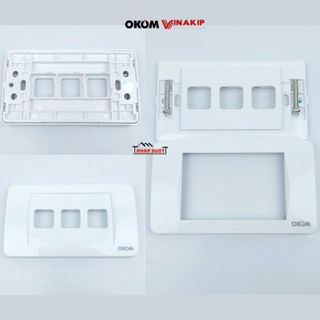 Mặt 1,2,3,4,5,6 Lỗ OKOM Sử Dụng Cho Hạt Công Tắc Vuông Nhỏ (có thể lắp vừa hạt công tắc vuông của sino,vanlock,lioa)