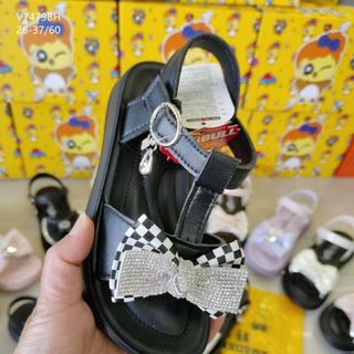 Sandal bé gái quai ngang đính nơ xinh xắn V747