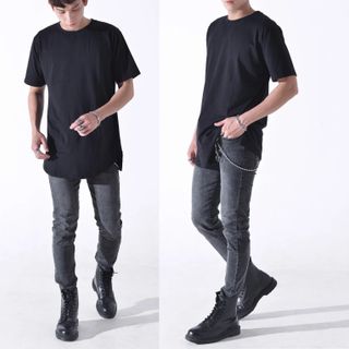 JB Hem Long Tee In Black