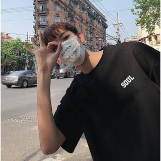 Áo Thun Unisex Form Rộng Tay Lỡ In Chữ SOUL