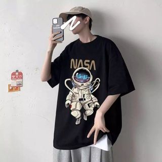 Áo Thun Form Rộng Tay Lỡ In NASA PHI HÀNH GIA