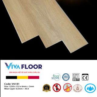 Sàn nhựa giả gỗ giá rẻ hèm khóa 6mm VivaTitan