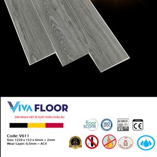 Sàn nhựa giả gỗ giá rẻ hèm khóa 6mm VivaTitan