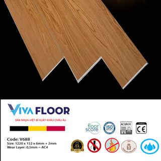 Sàn nhựa giả gỗ giá rẻ hèm khóa 6mm VivaTitan