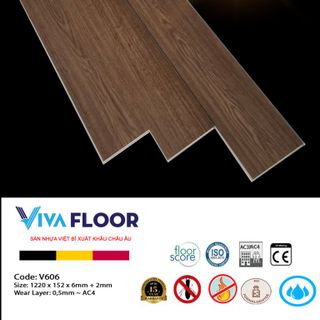 Sàn nhựa giả gỗ giá rẻ hèm khóa 6mm VivaTitan