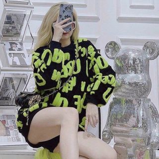 Sweater thêu 4 màu xanh Hồng trắng biển