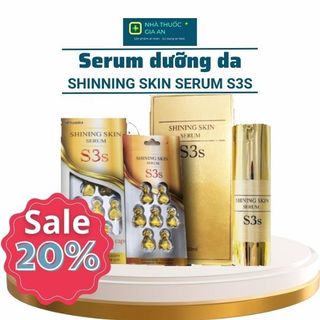 Serum dưỡng trắng da SHINNING SKIN SERUM S3s Chống lão hoá da, Khô sạm, Thâm nám, Sáng da, Giữ ẩm da, Hộp 28 viên giá sỉ