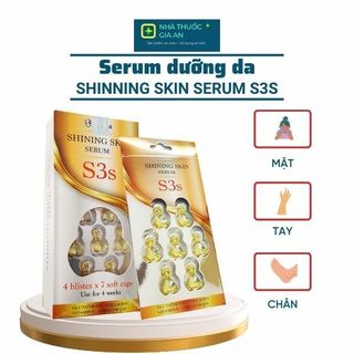 Serum dưỡng trắng da SHINNING SKIN SERUM S3s Chống lão hoá da, Khô sạm, Thâm nám, Sáng da, Giữ ẩm da, Hộp 28 viên