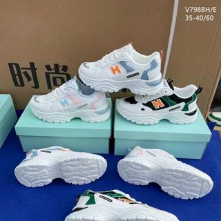 Giày thể thao nữ đế độn họa tiết chữ N