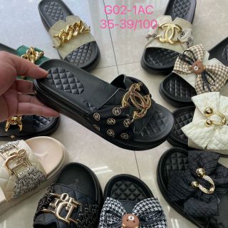 Dép nữ quai ngang da mềm đế bánh mỳ siêu đẹp G02