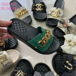 Dép nữ quai ngang da mềm đế bánh mỳ siêu đẹp G02