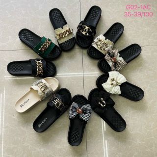 Dép nữ quai ngang da mềm đế bánh mỳ siêu đẹp G02