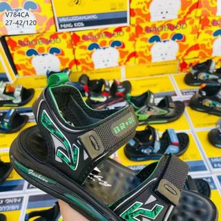 Sandal trẻ em màu đen chất da mềm êm chân V784