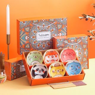 BỘ 6 CHÉN ĐŨA HÌNH CON VẬT DỄ THƯƠNG