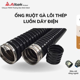 Ống ruột gà lõi thép bọc nhựa phi 1" (ID 25 - OD 32)