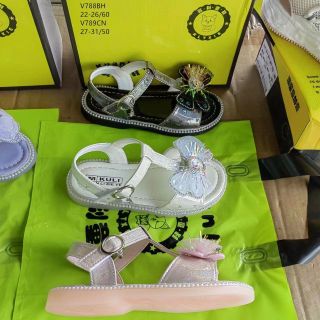 Sandal trẻ em đính nơ công chúa elsa xinh lung linh V788 giá sỉ