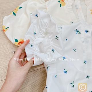Váy cổ V xòe bèo 2 lớp