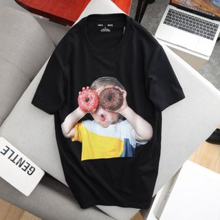 Áo Thun Nam Cổ Tròn Bánh Donut, Áo Phông Unisex Cotton 4 Chiều ChíNh PhẩM VảI Dày Dăn Bo Cổ Đồng Màu- Nicemen