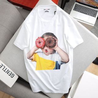 Áo Thun Nam Cổ Tròn Bánh Donut, Áo Phông Unisex Cotton 4 Chiều ChíNh PhẩM VảI Dày Dăn Bo Cổ Đồng Màu- Nicemen