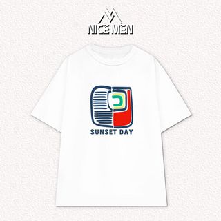 Áo Thun Nam Cổ Tròn Sunset, Áo Phông Unsex Nicemen Local Brand Full Tag Cotton 4 Chiều Vải Dày Dặn, Mềm Mịn
