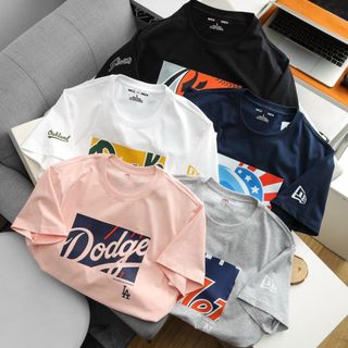 Áo Thun Nam Cổ Tròn Oak Newera 5, Áo Local Brand Nicemen Full Tag, Áo Phông Cotton 4 Chiều Dày Dặn Bo Cổ Đồng Màu
