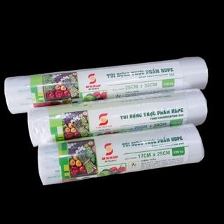 Túi Đựng Thực Phẩm Tự Hủy Sinh Học 17cm x 25cm (120 túi/cuộn)