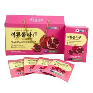 Nước Lựu nguyên chất Collagen Hansusam Hàn Quốc hộp 20 gói - thùng 5 hộp