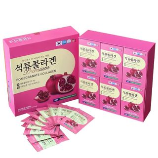 Nước Lựu nguyên chất Collagen Hansusam Hàn Quốc hộp 20 gói - thùng 5 hộp