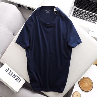 Áo Thun Nam Trơn Cổ Tròn Phông Unisex Cotton 4 Chiều Dày, Mịn, Đẹp, Thoáng Mát, VảI Dày Dăn Bo Cổ Đồng Màu - Nice