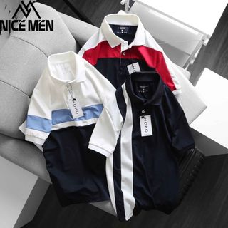Áo Phông Polo Nam Cổ Bẻ Cs06_Phối Sipa Vải Cá Sấu Cotton Xuất Xịn,Chuẩn Form, Sang Trọng - Thanh Lịch - Nicemen