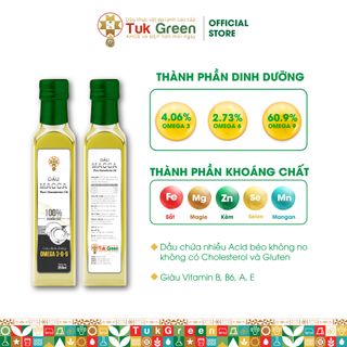 Dầu ăn dinh dưỡng Dầu Macca Tuk Green