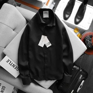Áo hộp trơn cổ sơ mi vải cotton giống lụa cao cấp mềm mịn mẫu mới 2023