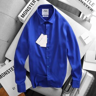 Áo hộp trơn cổ sơ mi vải cotton giống lụa cao cấp mềm mịn mẫu mới 2023