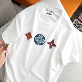 Áo Thun Nam Cổ Tròn Louis, Áo Phông Unisex Tay Ngắn ChấT Cotton ChíNh PhẩM VảI Dày Dăn Bo Cổ Đồng Màu- Nicemen