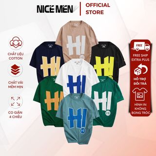 Áo Thun Nam Tay Ngắn Cổ Tròn Hi Nicemen Phông Cotton Form Regular Vải Cotton Tự Nhiên Co Giãn 4 Chiều Thoáng Mát