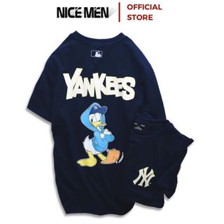 Áo Thun Nam Cổ Tròn Yankees Mlb, Áo Thun Cotton 4 Chiều 215Gram Cao Cấp - Thời Trang Streetwear Nicemen