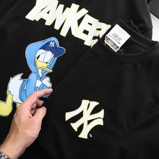 Áo Thun Nam Cổ Tròn Yankees Mlb, Áo Thun Cotton 4 Chiều 215Gram Cao Cấp - Thời Trang Streetwear Nicemen