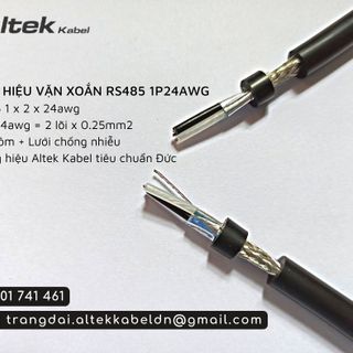 Cáp tín hiệu vặn xoắn chống nhiễu rs485 2 pair 18awg, 22awg, 24awg