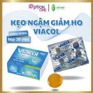 Viên ngậm Viacol (không đường) hỗ trợ giảm ho, đau rát họng - hộp 20 viên