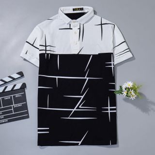 Áo polo cổ trụ phối màu vải cotton co giãn 4 chiều chất mát