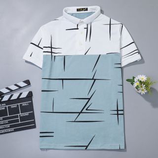 Áo polo cổ trụ phối màu vải cotton co giãn 4 chiều chất mát