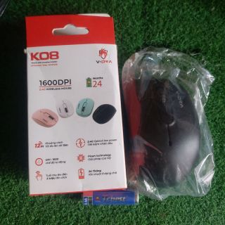 Chuột ko dây vdra v08 có kèm pin AA mới chính hãng (Hình thật)