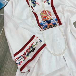 Đồ lam nữ đi chùa,pháp phục nữ form 60kg vải gấm xước hàng loại 1 may kĩ in đẹp.