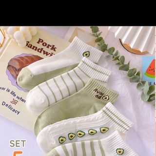 Set 5 đôi Tất vớ nữ Cotton dễ thương