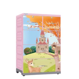 Tủ nhựa Tủ nhựa 4 ngăn loại lớn mặt nhựa Mica - Vita LA