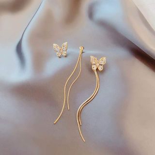 ✨️✨️✨️Khuyên tai tua rua dài phối hình bướm phong cách tiểu thư Hàn Quốc ngọt ngào✨️✨️✨️