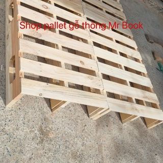 Giường pallet gỗ thông (giường có đầu giường)
