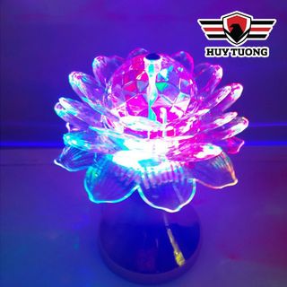 Bóng Led tự xoay hình bông sen đổi màu cao cấp - Huy Tưởng