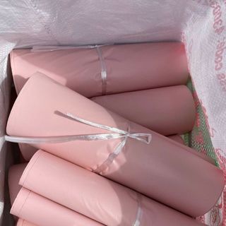 Túi gói hàng niêm phong màu hồng size 25x35 (111 túi/1kg) giá sỉ